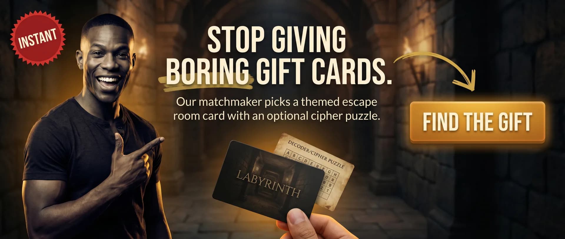 Labyrinth Gift Matchmaker - stop giving boring gift cards. Find the gift.