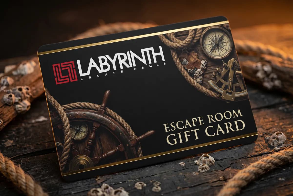 Shipwrecked survival gift card design