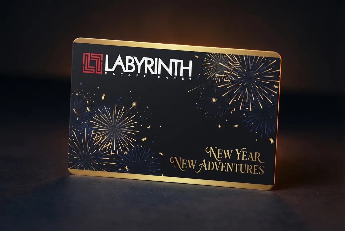 New Year's gift card design